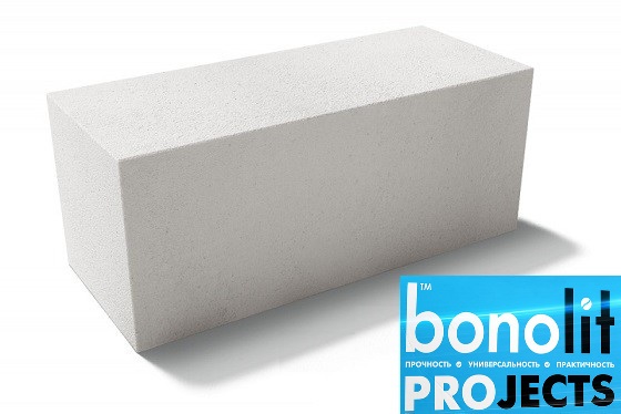Газобетонный блок Bonolit Projects Дмитров (AeroStone) D400 B2,5 F100 600х250х400